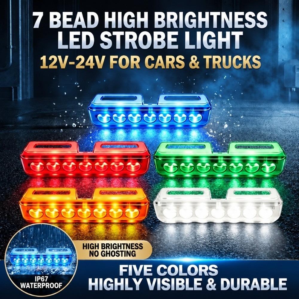 7 LED Truck Side Marker Light Truck Strobe Light for Motorcycles Trucks and Pickup Trucks