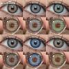 1 пара натуральных зеленых линз цветные контактные линзы для глаз серые зрачки линза коричневые контакты на год голубые линзы для макияжа глаз