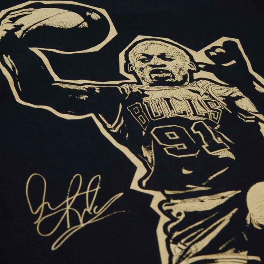 Мужская футболка Mitchell & Ness x NBA 100% Хлопок Черная MN25ATS19A