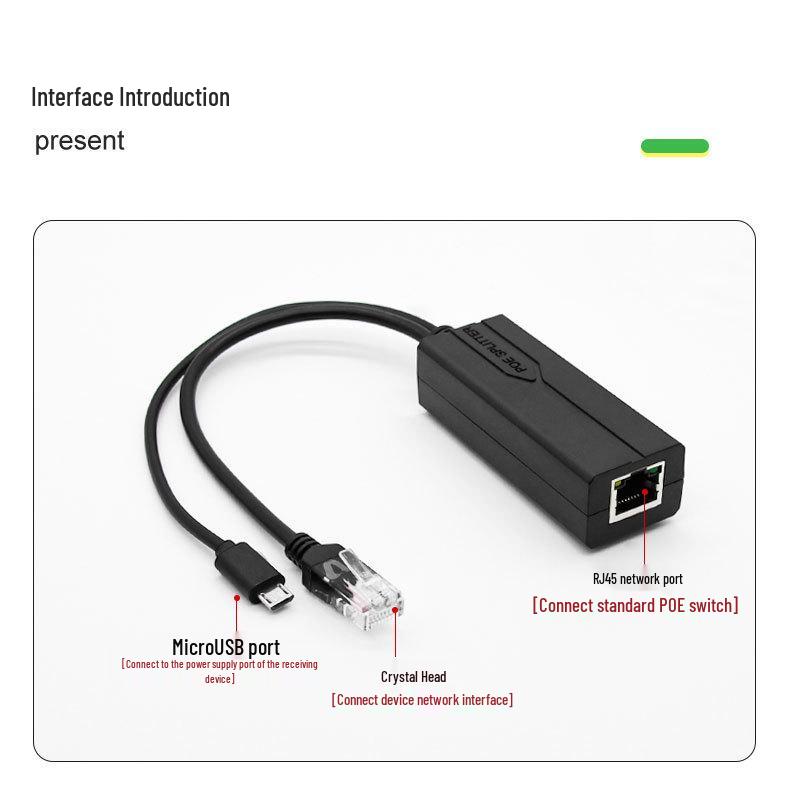 Сплиттер MicroUSB PoE 48 В в 5 В Модуль питания для устройств Android