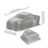 Clear RC Body with 313mm Wheelbase Separate Cab and Bed Transparent Toy Accessory for