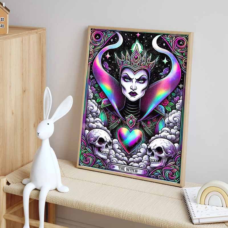 Disney 5D DIY Алмазная мозаика Злая Королева Иллюстрация Полная мозаика из круглых бриллиантов Мультяшная Вышивка крестом Живопись Декор для дома