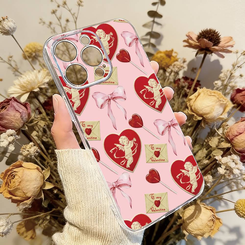 Чехол для телефона «Стрела Купидона» Прозрачный Силиконовый Мягкий Для iPhone 17 16 15 14 13 12 11 Mini Pro Max Plus