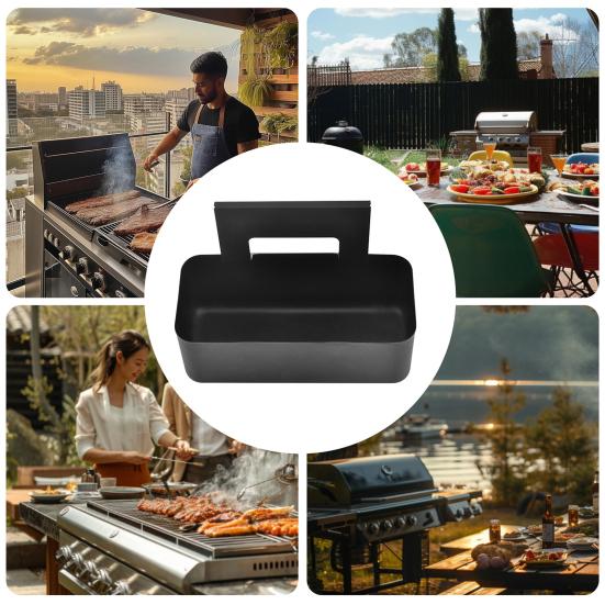 Grill Grease Catcher Tray for Blackstone Premium Steel Drip Cup for 17 22 28 36-inch Griddles Easy Clean Install Rust-Resistant BBQ Grease Cup