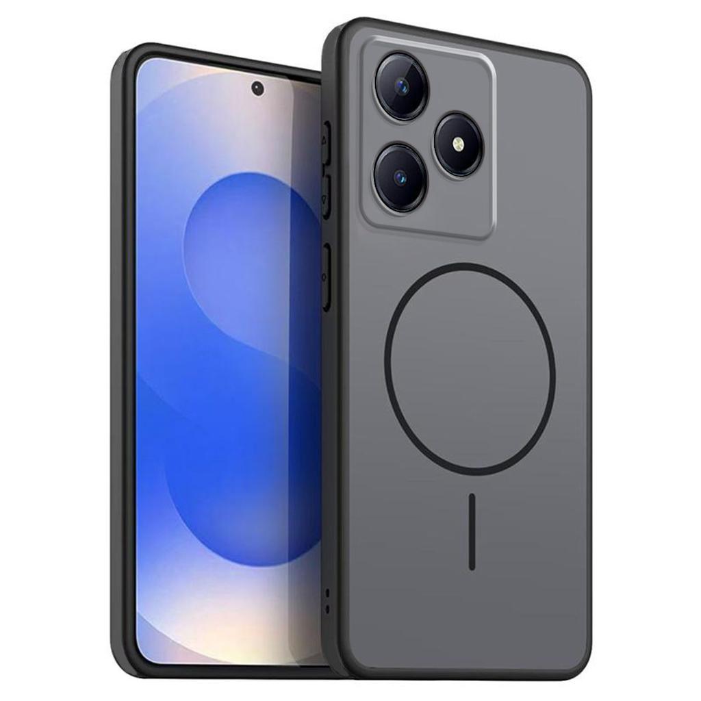 Однотонный матовый чехол из ТПУ для realme C65s, C63, C61, Note 80, 70, 60x, 60 с декоративным кольцом в стиле MagSafe