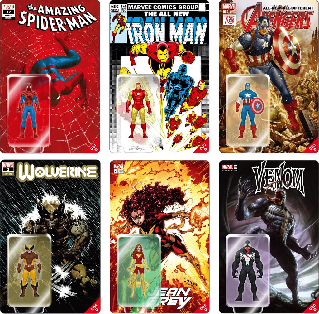 Карманная обложка Marvel Comics Series Обычный набор из 6 фигурок 1.1 Немасштабный