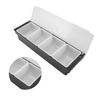 Condiment Caddy Durable Plastic Transparent Lid Detachable Design Multifunction Bar Fruit Caddy for Vege Fruit Seasoning