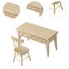 1:12 Wooden Dollhouse Furniture Table Chair Set Kids Play Toy Handcraft Life Scene Creative Pretend