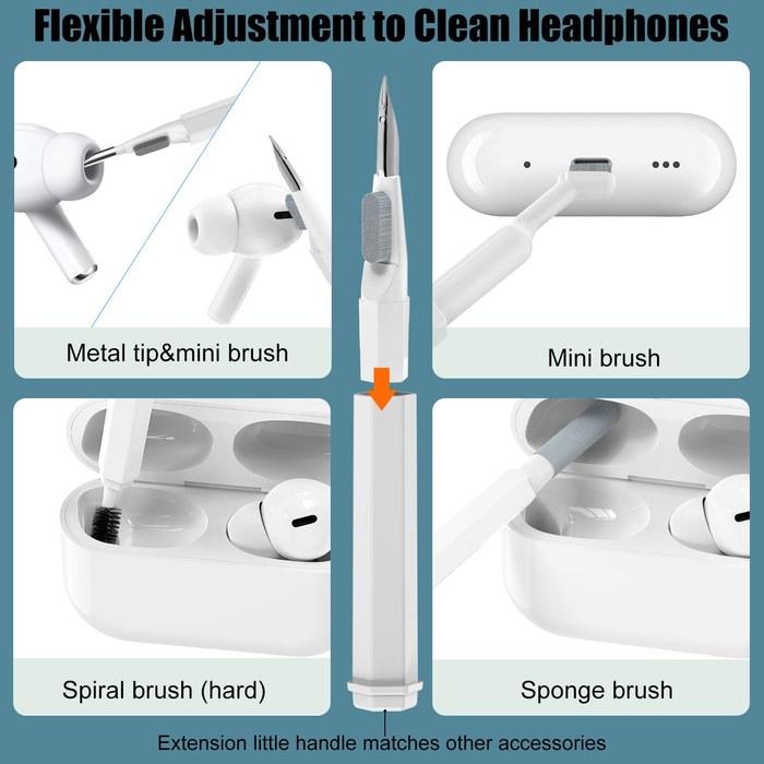 [VICHYIE] 20-in-1 Multi-Purpose Cleaning Tool, Keyboard Brush, AirPods 1/2/3/Pro 1&2 Cleaning Kit, for PC, Smartphone, Camera, Portable,