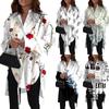 Fashion Casual Solid Color Long Sleeve Lapel Loose Type Shirt For Women