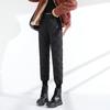 Женские брюки Гибкая эластичная талия Стеганые Удобные Легко сочетающиеся Повседневная носка Полиэстер Однотонные