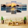 Wall Art Canvas 5 Pieces Seaside Scenery Pictures Posters Home Decorative Frame Living Room Decoration Painting On The Wall