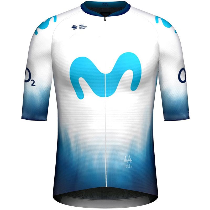 Дышащая летняя веломайка Movistar Team с защитой от ультрафиолета, спортивная веломайка для горного велосипеда, мужская одежда для велосипедистов Maillot Ciclismo Hombre