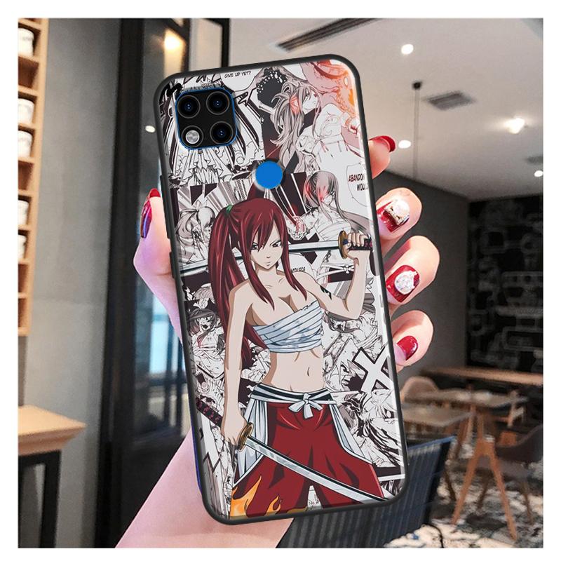 Erza Scarlet Fairy Tail аниме принципиально для Xiaomi Redmi Note 10S 9S 8T 9 Note 10 Pro Note 11 Pro Redmi 9C 9A 9T мягкий чехол