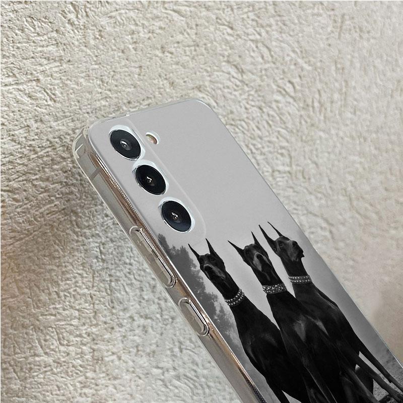 Прозрачный чехол для Samsung Galaxy S22 S20 FE S21 S10 S9 Plus Note 20 Ultra 10 Lite Phone Shell Animal Dachshund Doberman Dog