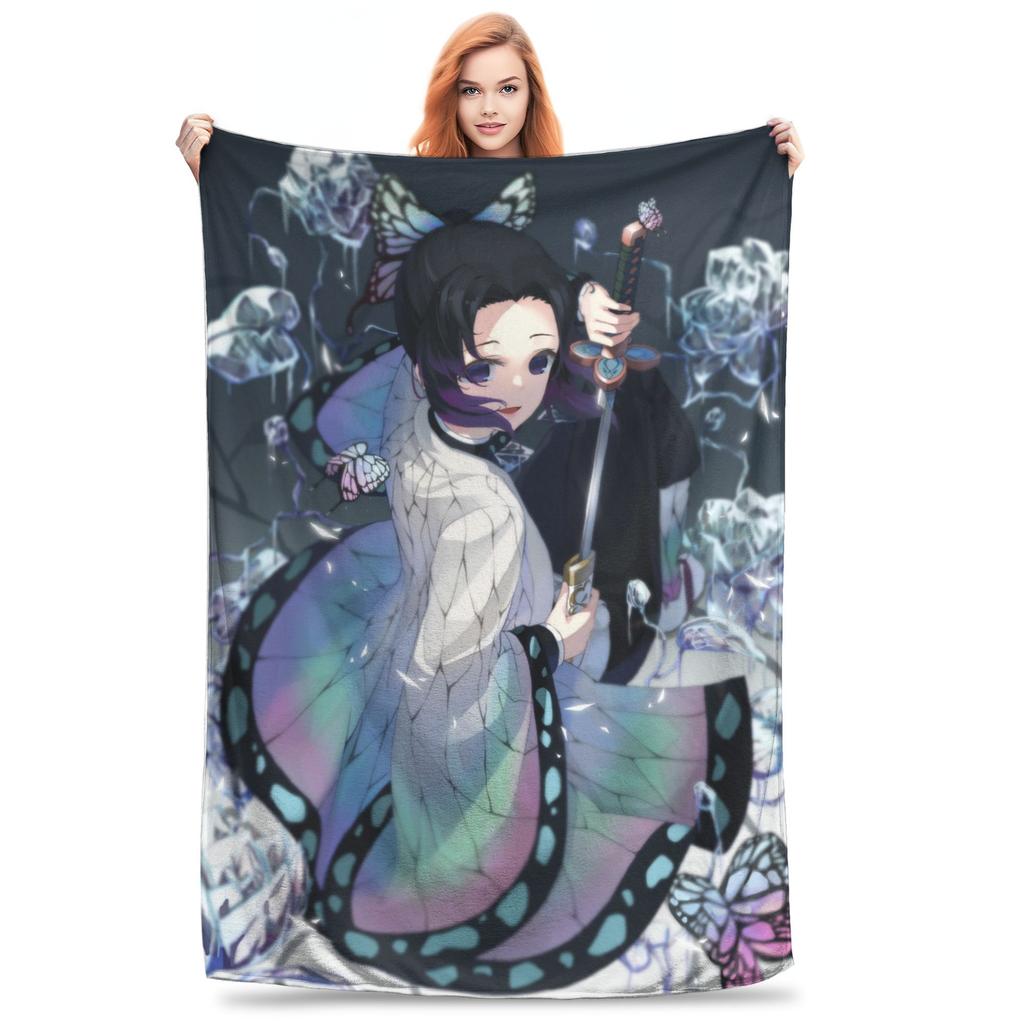 Иноске Клинок Рассекающий Демонов Одеяло Бархатное Весна Осень Многофункциональное Теплое Плед для Дома Улицы Одеяло