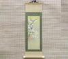 Castle Enterprise Mini Hanging Scroll: Cherry Blossoms and a Nightingale (Length 30.2 X Width 9.3 Cm)