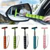 Car Rearview Mirror Wiper Telescopic Handle Car Rearview Mirror Wiper Durable Stainless Auto Glass Cleaning Tools Cleaning Brush