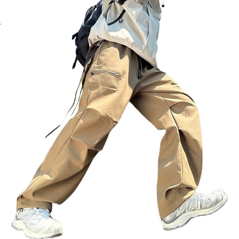 MMOPTOP American-Style Triple-Protection Cargo Pants, Autumn Men's Hiking Travel Quick-Dry Tactical Casual Pants MXXK49 Dune Khaki 2XL