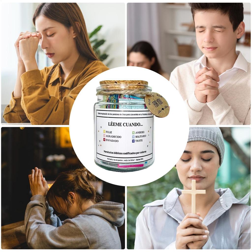 Bible Verses In A Jar Expresses Emotions And Feelings Glass Prayer Jar Emotionals Support Scripture Prayer Spanish