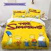 The Simpsons Poster Pattern Bedding Home Decoration Birthday Gift ( 1 duvet cover + 2 pillowcase, without core),fan merchandise.