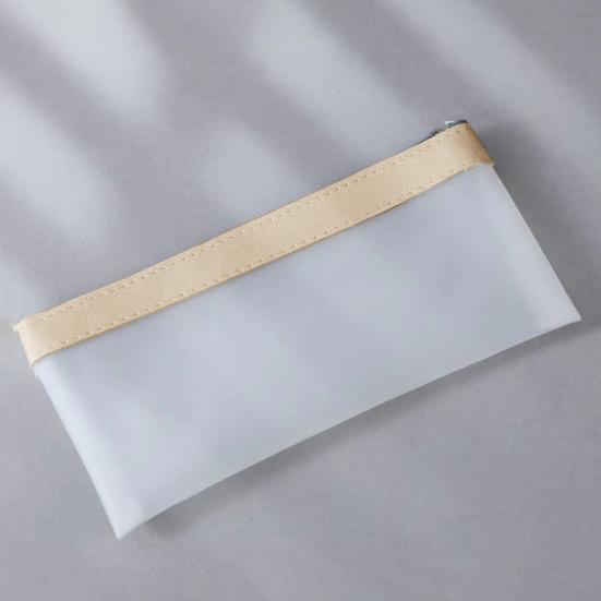 Прозрачный пенал большой емкости на молнии ПВХ водонепроницаемый прозрачный пенал органайзер для кистей для макияжа