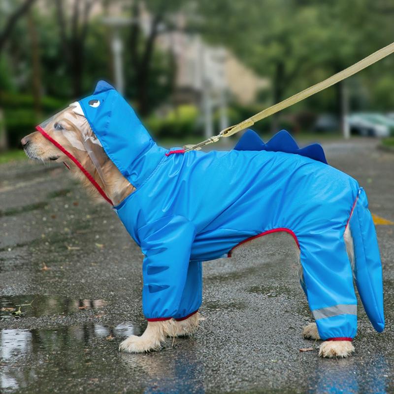 Плащ для собак, водонепроницаемый, Dogface, дождевик для больших собак, куртка, светоотражающий регулируемый плащ для собак с капюшоном, товары для домашних животных