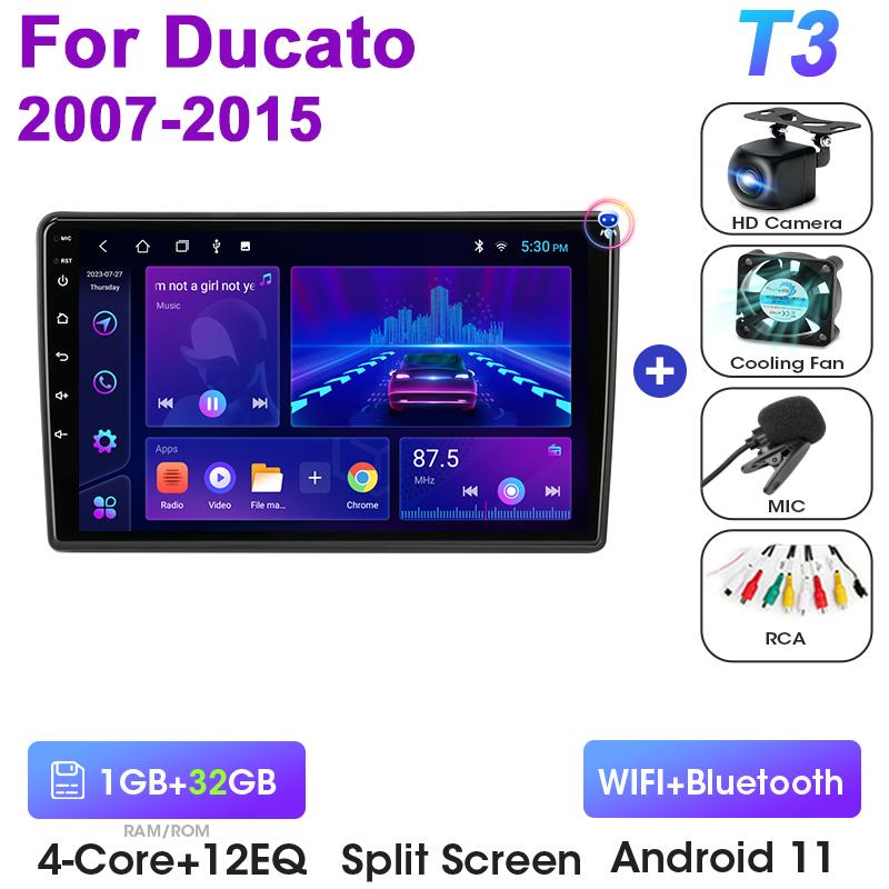 2 Din Android 12 автомобильное радио для Fiat Ducato Peugeot Boxer Citroen Jumper 2 2006-2025 мультимедийный видеоплеер Carplay авто стерео