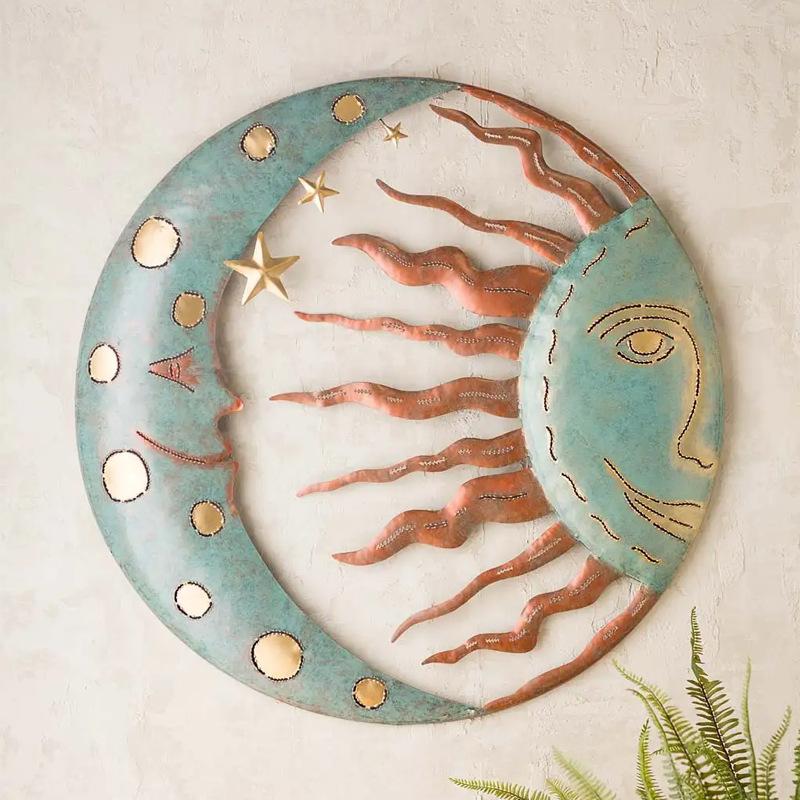 Wall New Star Moon Sun Decoration Creative Bedroom Wall Hanging Living Room Dining Room Wall Hanging Home Decoration