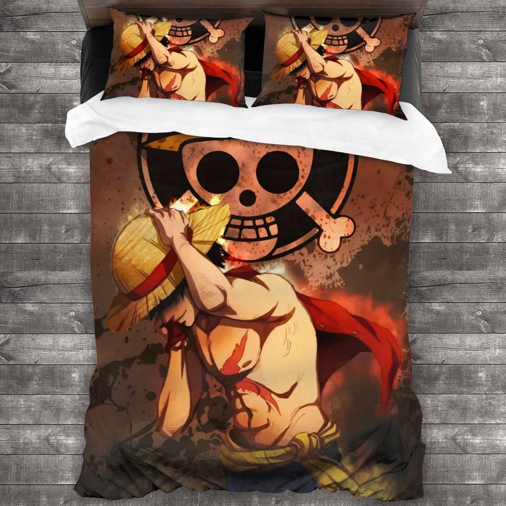 Комплект постельного белья One Piece Односпальный Двуспальный Полный Queen King Размер Комплект постельного белья для взрослых Детей Спальня Комплекты с пододеяльником Комплект простыней размера Queen