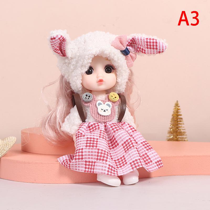16 см мини-кукла подвижные шарнирные куклы 3D большие глаза сделай сам игрушка кукла с одеждой наряд для девочки игрушка