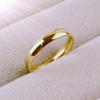 Fashion Stainless Steel Couple Ring Simple Smooth Rose Gold Titanium Steel Rings for Women