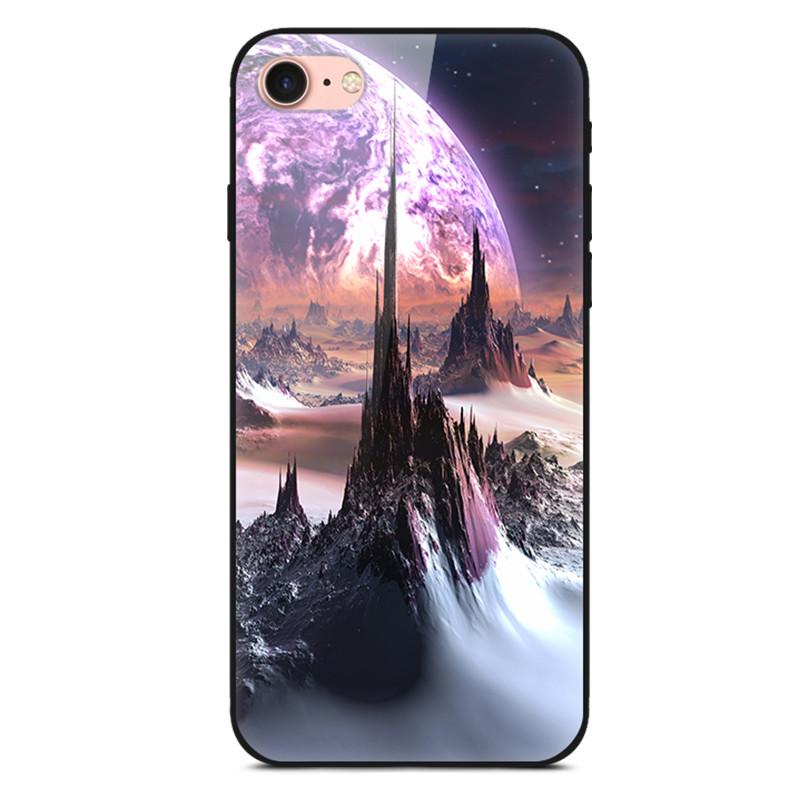 For iPhone 18 7 8 Plus Case Fashion Lovely Tempered Glass Phone Back Cover for iPhone 18SE SE 2020 Bumper Cases for iPhone 187 7Plus Capa
