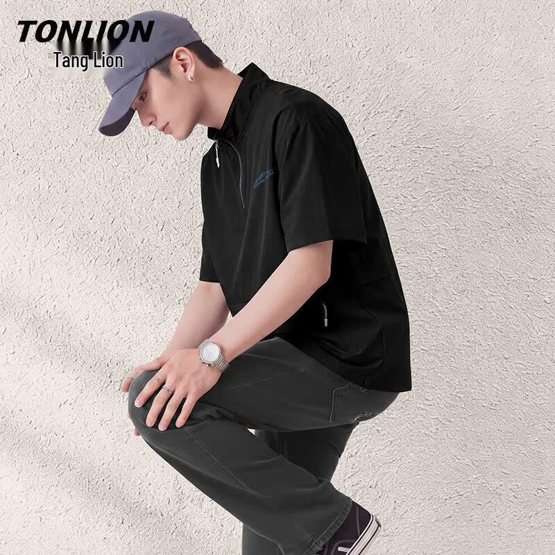 Мужская летняя спортивная футболка TonLion для улицы с защитой от солнца