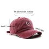 New Embroidery Peach Heart Spring/Summer Hat Adjustable Casual Baseball Caps Wash Denim Streetwear Hats for Women Men Couple
