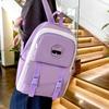 Four-Pieces Backpack Set Student Schoolbag Color Block Women's Large Capacity Backpack Campus Backpack