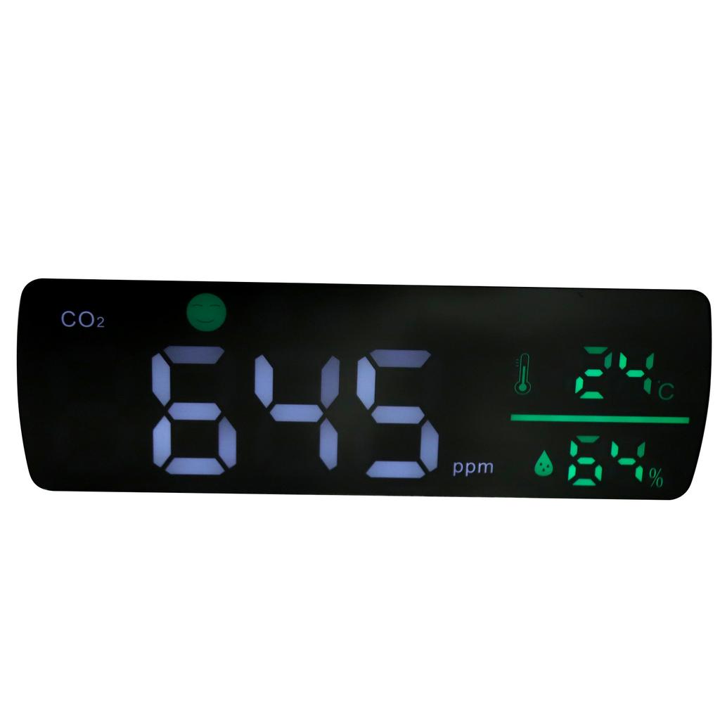 CO2 Monitor High Accuracy Far Infrared Sensor 2000MAH Battery Temperature Humidity Detector with