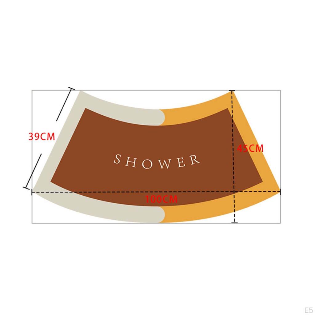 Изогнутый коврик для ванной, нескользящий напольный коврик для ванной для унитаза для квадрантной душевой кабины,