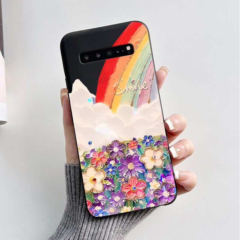 Для Samsung S10 5G Чехол Милый Мультяшный Мягкий Силикон Матовый Тонкий Защитный Чехол для Телефона Для Samsung Galaxy S10 5G G977N Чехол Coque