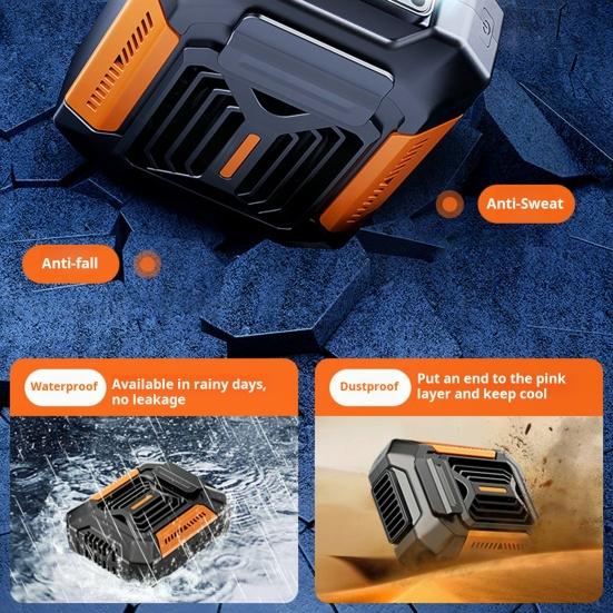 Подвесной охлаждающий вентилятор на талии, 3 уровня, регулируемый, водонепроницаемый, портативный, многофункциональный светодиодный фонарик, внешний аккумулятор, мини-кондиционер, поясной вентилятор