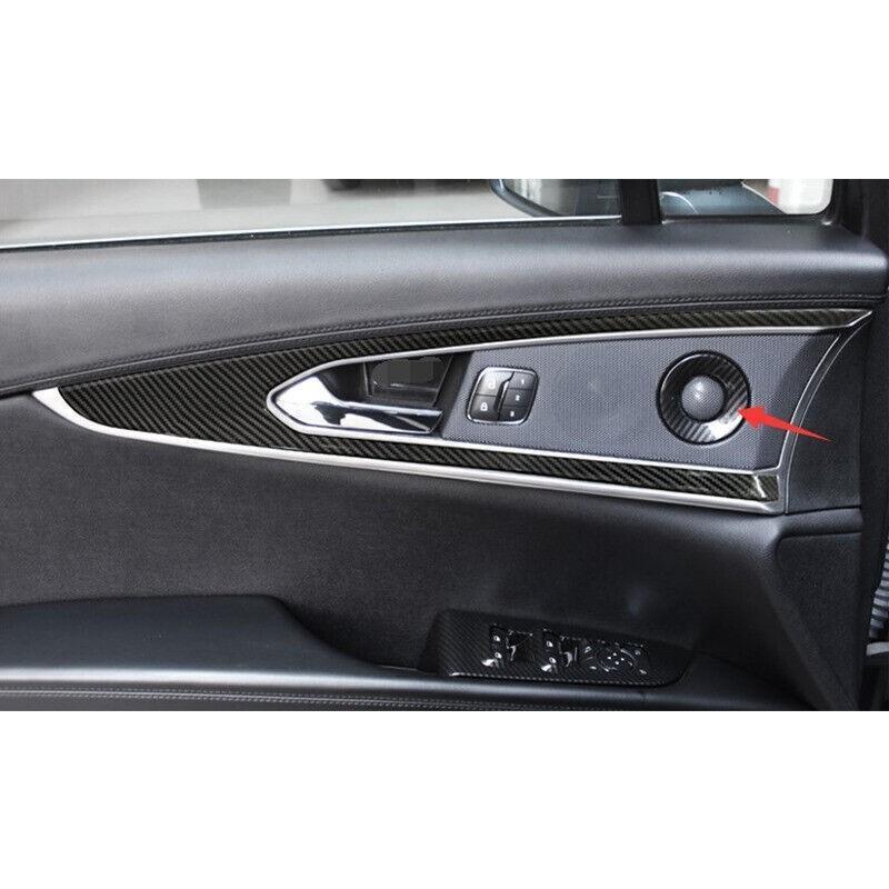 Для Lincoln MKZ 2014-2020 ABS Карбоновое волокно Внутренняя отделка звукового кольца динамика двери 4 шт.