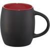 Glass "Hearth" 400 ml ceramic mug with wooden base Solid black