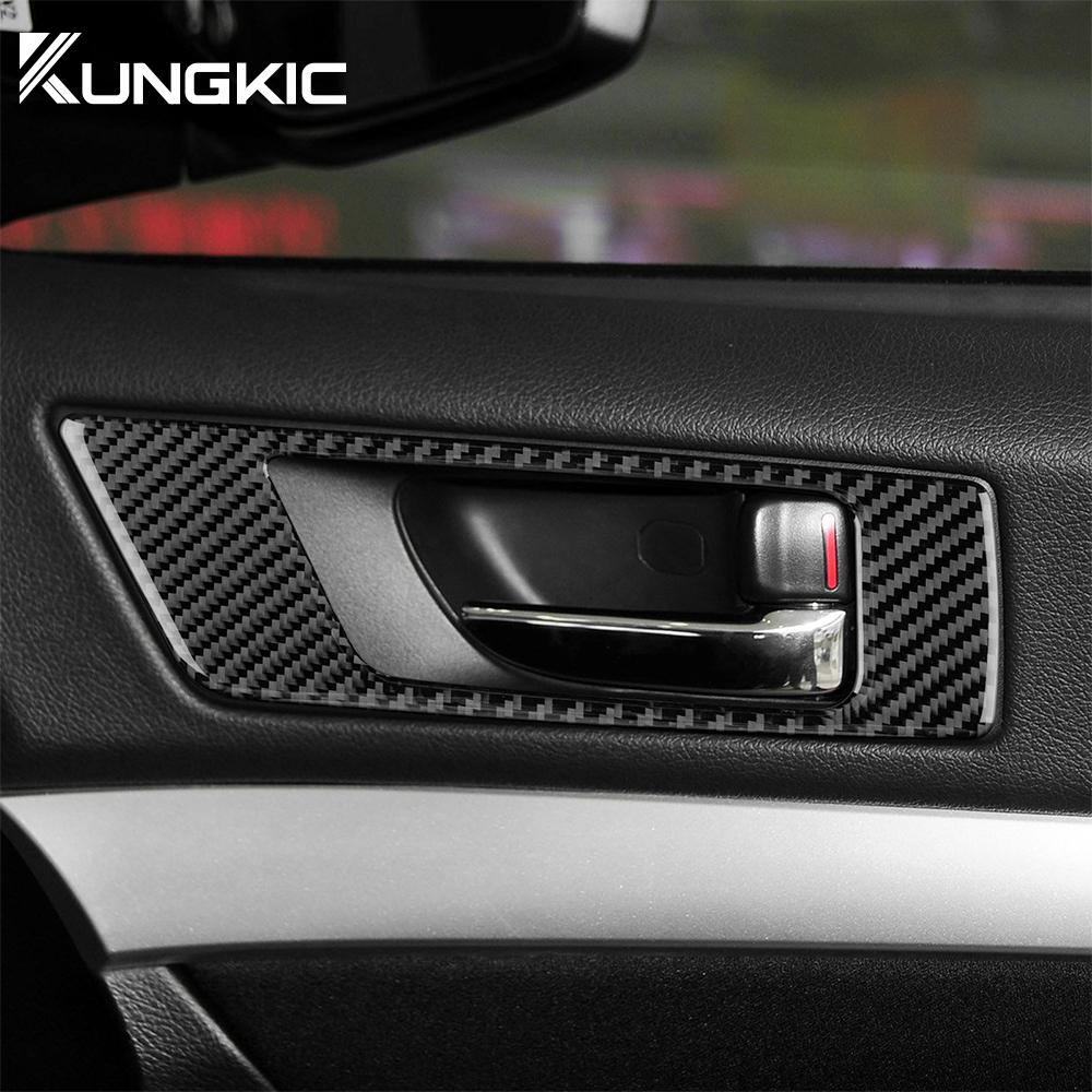 Carbon Fiber Style Interior Sticker for Subaru Legacy Outback 2010 2011 2012 2013 2014 LHD RHD Door Handle Area