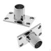 2pcs Heavy Duty Boat Hand Rail Fitting 1 Inch 25mm Rectangular Stanchion Degree, 316 Stainless Steel