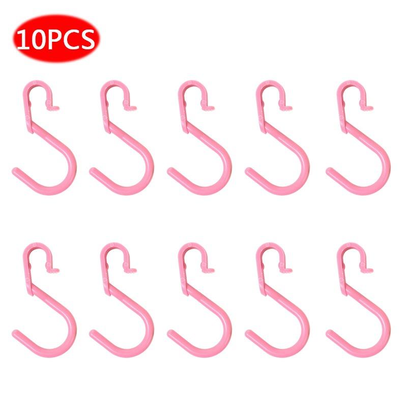 10 шт. портативные крючки для шкафа для кухни и ванной комнаты, домашняя S-образная вешалка для одежды