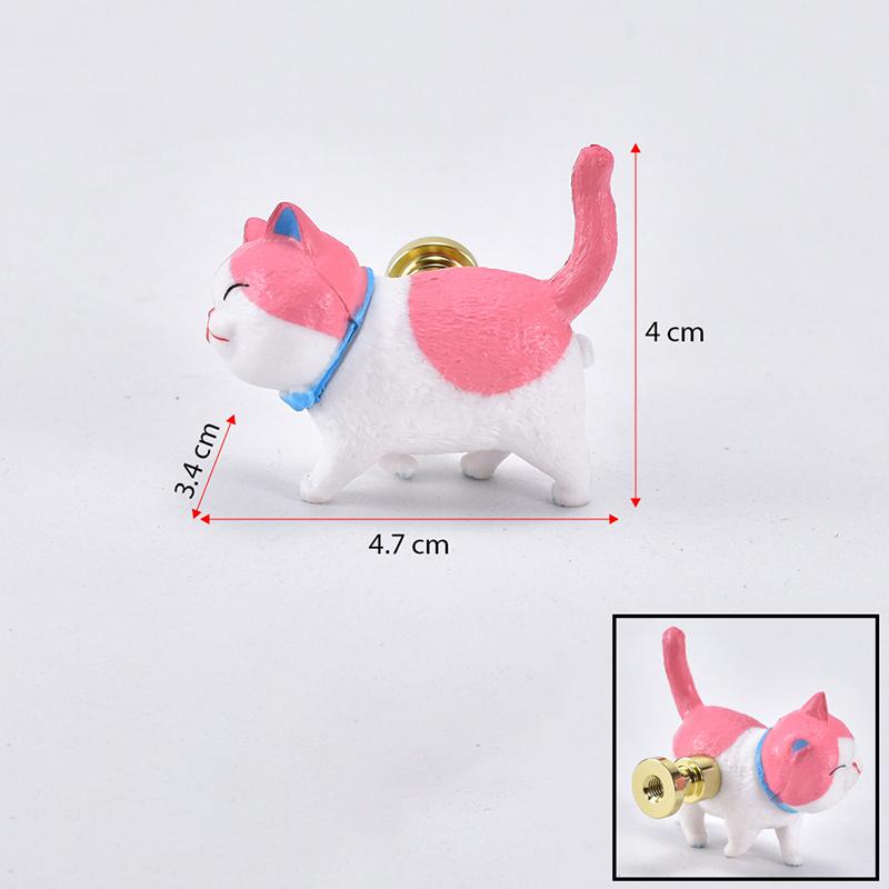 Resin Cartoon Cat Shape Drawer Knobs Single Hole Children'S Room Furniture Handle Cupboard Lovely Wall Hook