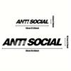 Наклейки на автомобиль 'Anti Social Letter' для лобового и заднего стекол автомобиля, виниловые наклейки, графика 'Soc', виниловое украшение на кузов и стекло автомобиля