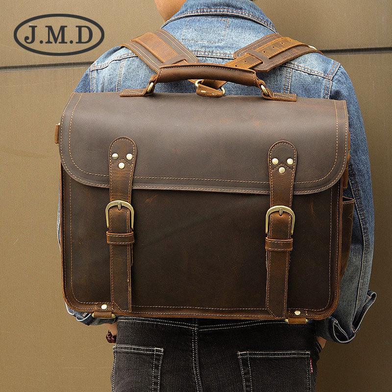 Сумка-мессенджер Jiameida Retro Crazy Horse Leather - новая мужская компьютерная сумка