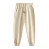 470G Heavyweight Drawstring Thickened Ivory White Casual Straight-leg Trousers for Men and Women