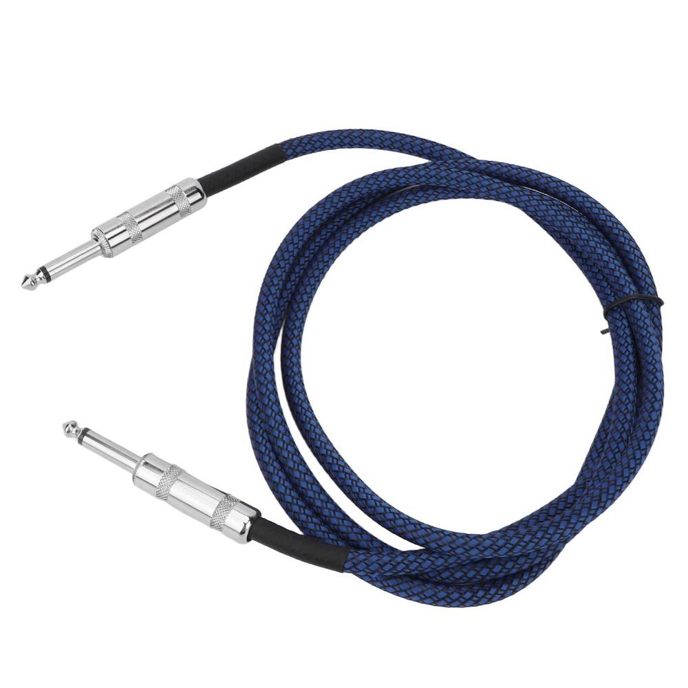 Braid Shielding Guitar Cable Plug and Play 6.35mm Instrument Cable  Musical Instrument Use
